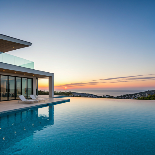 Interior staging composition optimized for architectural photography