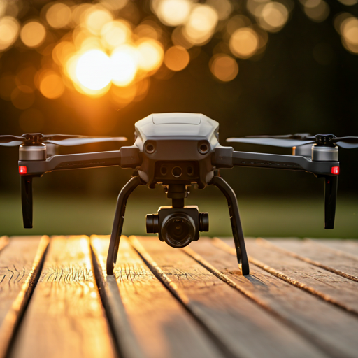 Professional drone in flight over a residential property for aerial imaging