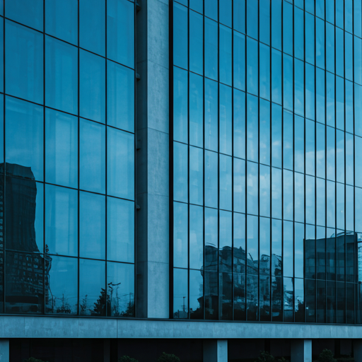 Modern corporate glass building