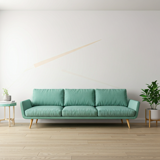 Virtually staged apartment showing cost-effective digital furnishing