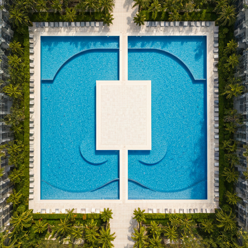 Drone shot of a coastal property highlighting proximity to the shoreline