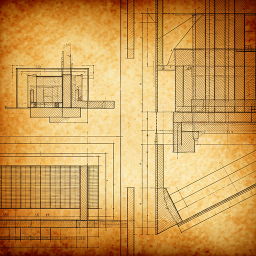 Draftsman's blueprint floor plan